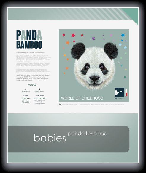BABIES antyalergiczny komplet dziecięcy PANDA BAMBOO (kołderka i poduszka) - obrazek 8