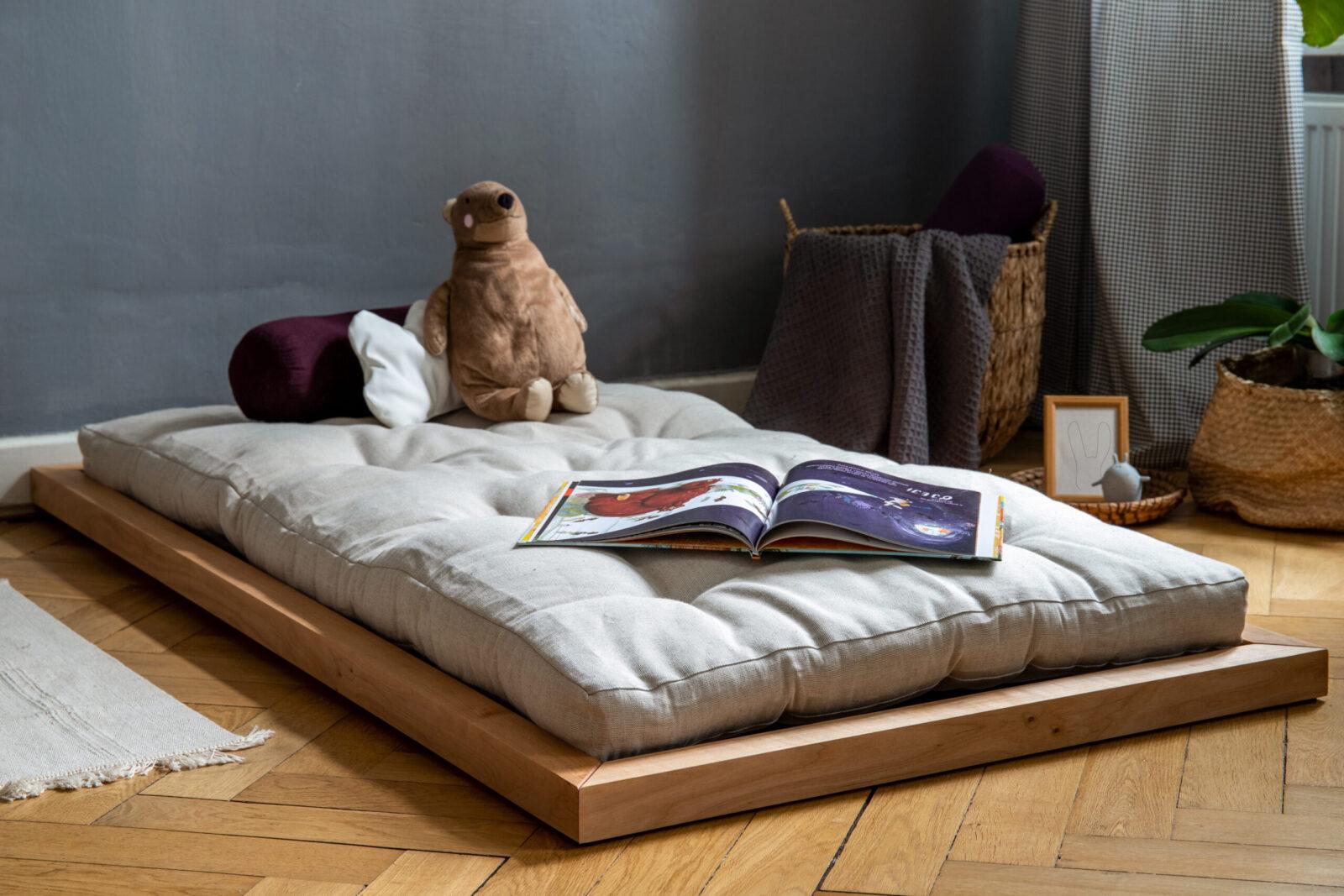 Futon BAWEŁNA + LATEKS dla dzieci - sprężysty